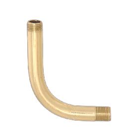 2 1/2" Brass Bent Lamp or Fixture Arm