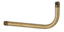 4-7/8" Unfinished Brass Bent Arm, 1/8M