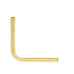 Unfinished Brass 90 Degree Bent Fixture Arm, Choice Size