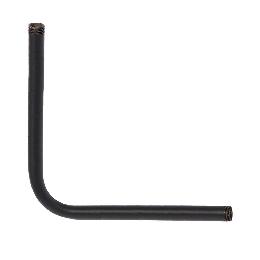 Satin Black Finish 90 Degree Steel Bent Lamp Arm, 1/8M Threaded Both Ends, Choice of Larger Size 
