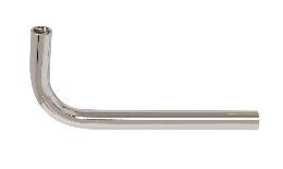 5-1/2" x 2-1/2" Polished Nickel Finish 90 Degree Steel Bent Lamp Arm, 1/8F Tapped Ends