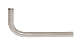 5-1/2" x 2-1/2" Satin Nickel Finish 90 Degree Steel Bent Lamp Arm, 1/8F Tapped Ends