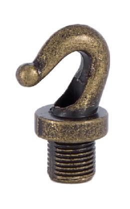 1 1/4 Inch Cast Hook With Antique Brass Finish