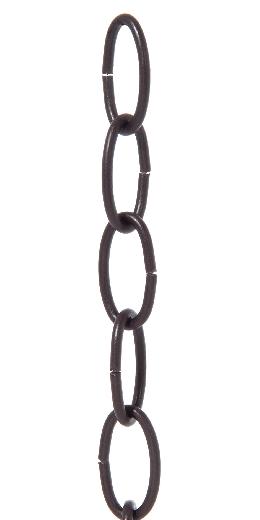 8 Gauge Antique Bronze Finish Steel Oval Chain  