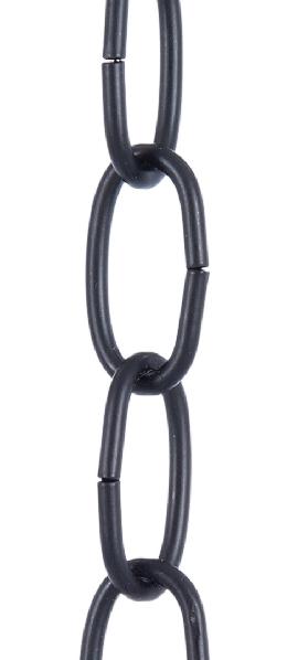 Satin Black  8 Gauge Oval Chain