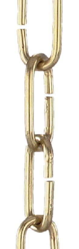 10 Gauge Brass Plated, Straight-Sided Chain