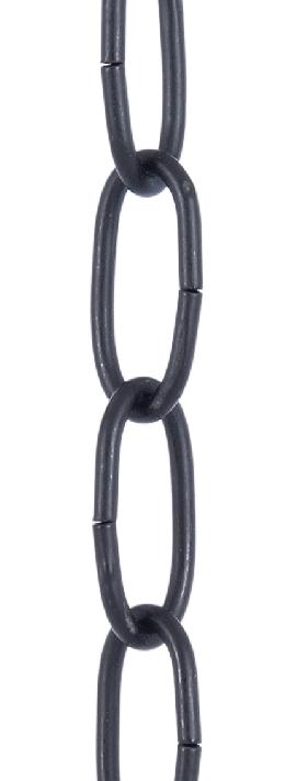 10 Gauge Satin Black Oval Steel Chain