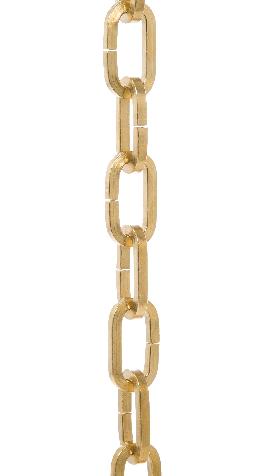Sold By The Yard Unfinished Solid Brass Square Rod Oval Chain 