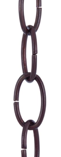 Antique Bronze Finish Large Loop 8 Gauge Oval Chain
