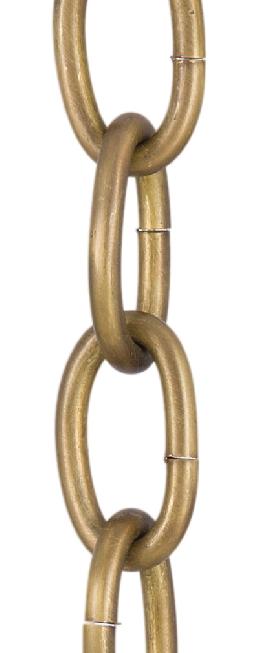 Antique Brass Finish Large Loop 5 Gauge Oval Chain
