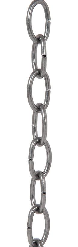 4 Gauge Raw Steel Oval Chain