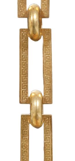 Hand Made Greek Key Solid Brass Chain