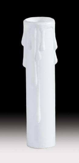4" Tall Bright White Color Candle Covers with Drips