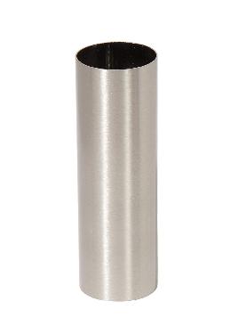 Seamless Satin Nickel Steel Medium Sized Candle Cover, Choice of Height