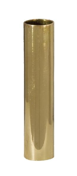 4" Brass Tube Candle Cover - Candelabra Size, Polished and Lacquered Finish