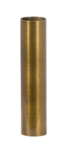 4" Brass Tube Candle Cover - Candelabra Size, Antique Brass Finish