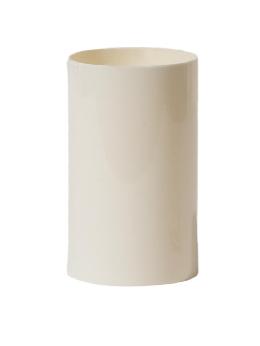 Standard Size Cream Color Plastic Candle Cover
