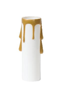 B&P Lamp 6 Tall Gold Poly Candle Cover Standard Base