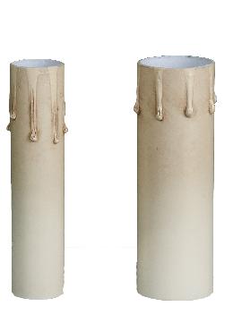 Antique Ivory Tinted Paper Board Candle Covers