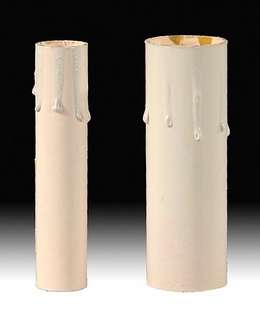 Ivory-Tinted Paper Board Candle Covers