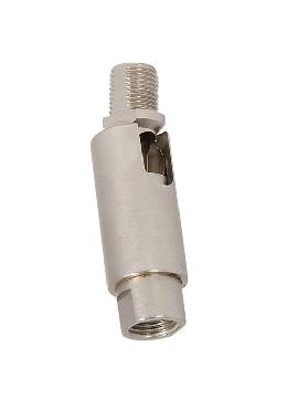 Satin Nickel Plated Finish Adjustable Brass Friction Lamp Swivel,  1/8M x 1/8F 