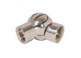 Die Cast Brass Swivel with Slotted Screw, 1-5/16" Tall, 1/8FF, Nickel Plated 
