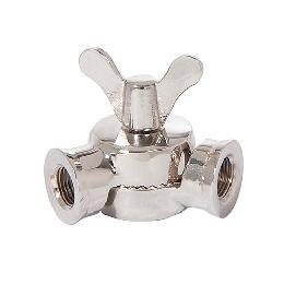 Nickel Plated Finish Die Cast Brass Lamp Swivel with Teeth & Butterfly Pin, Female 1/8 IPS