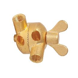 2-9/16" Tall 4-Piece Die Cast Brass Swivel With External Cord Channels, 1/4F x 1/4F, Unfinished 