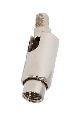 Nickel Plated Adjustable Brass Friction Lamp Swivel, 1/8M x 1/4F