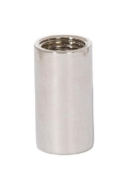 7/8" Tall Polished Nickel Brass Lamp Coupling, 1/8F Tap