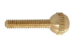 8/32 Brass Ball-Head Thumb Screws, Choice of Thread Length