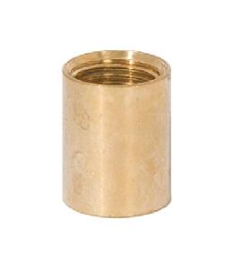 9/16" Tall Unfinished Brass Coupling, 1/8F