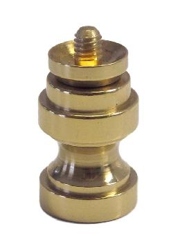 7/8" Lamp Finial Base w/4mm threaded Post, <br>Tapped 1/4-27F