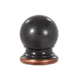 Ball Style Solid Brass Lamp Finial - Bronze Finish, 3/4" ht.