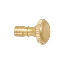 Solid Brass Knurled Switch Lamp Key, 4/36F, Unfinished Brass 