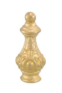 2 Inch Tall Decorative Spindle Unfinished Die Cast Brass Finial  