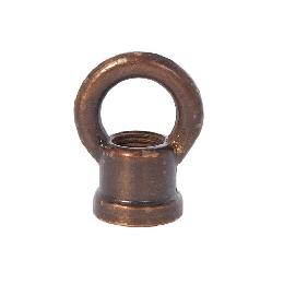 Antique Bronze Finish Cast Brass Loop w/Wire Way, 1/8F