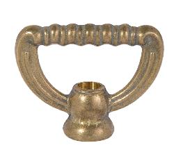 2 1/4 Inch Cast Brass Hang Straight D Loop