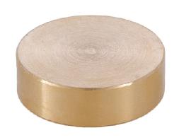 3/8 Inch Thick Flat Brass Cap 1/8 Tap