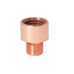 3/4" Long  Polished Copper Finish Brass Straight Nozzle, 1/4F x 1/8M