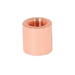 5/8" Long Polished Copper Finish Brass Coupling, 1/8IP