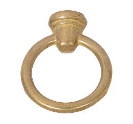 2-5/16" Tall Unfinished Cast Brass Loop, No Wire Way, 1/8F Tap 