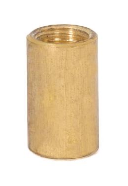 7/8" Tall Unfinished Brass Reducing Coupling, 1/8F x 1/4-20F