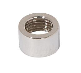 1/4" Tall Polished Nickel Finish Brass Open Top End Cap For Exposed 1/8 IPS Threading, 1/8F Tap