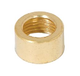 1/4" Tall Brass Open Top End Cap, 1/8F Tap, Unfinished
