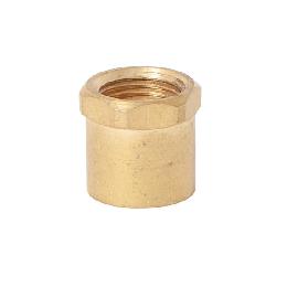 1/2" Tall Unfinished  Brass Hex Coupling, 1/8F