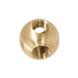 7/8" Dia. Unfinished Brass 3-Way Ball Armback, Tapped 1/8F