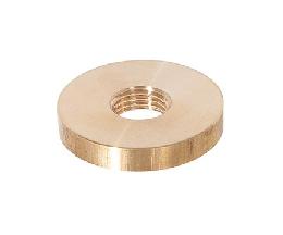 Unfinished Brass Large Smooth Edge Brass Nut, 1/4F