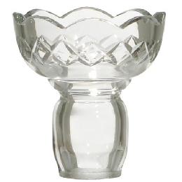 2 3/4" Crystal Candle Cup - Crisscross Design