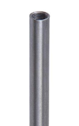 Female Threaded Lamp Pipe or Lamp Arms, <br>Brushed Steel, Tapped 1/8F
